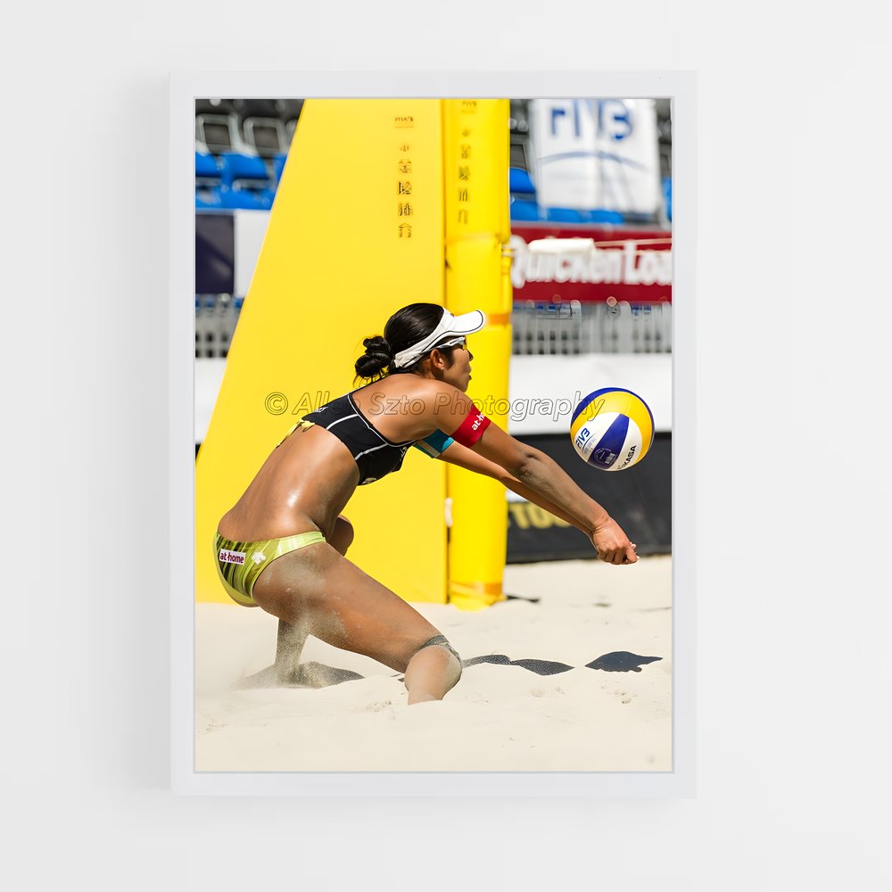 Poster La Maîtresse des Sables – affiche Beach-volley (vue 3)